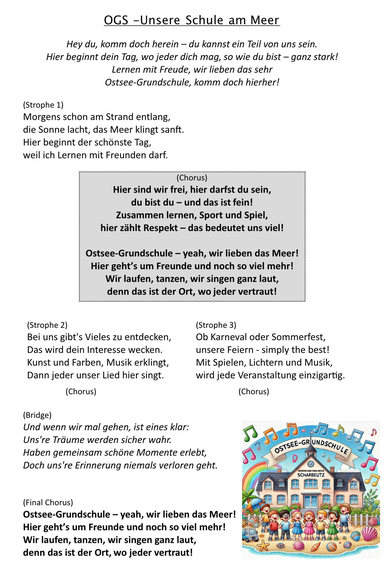 Liedtext der OGS-Schulhymne